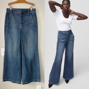 White House Black Market Extra High Rise Wide Leg Jeans